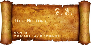 Hirs Melinda névjegykártya