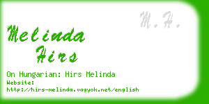 melinda hirs business card